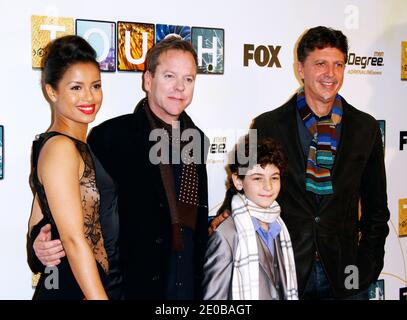 Gugu Mbatha-Raw, Kiefer Sutherland, David Mazouz et Tim Kring assistent à la première de la télévision Fox de Touch au Museum of Natural History de New York City, NY, États-Unis, le 18 mars 2012. Photo de Donna Ward/ABACAPRESS.COM Banque D'Images