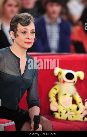 Catherine Ringer à l'enregistrement du vivre Dimanche le 21 mars 2012 à Paris, France. Photo de Max Colin/ABACAPRESS.COM Banque D'Images