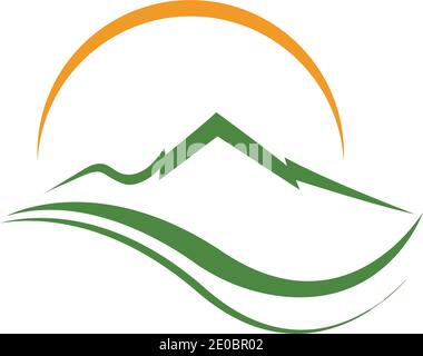 L'icône de montagne modèle logo Vector illustration design Illustration de Vecteur