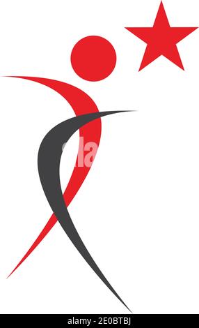 Personnes soins succès santé vie modèle de logo icônes Communauté gens logo et symboles de soins modèle amour de soins de famille logo et symboles Illustration de Vecteur