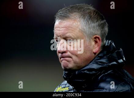 Photo du dossier en date du 06-12-2020 de Chris Wilder, directeur de Sheffield United. Banque D'Images