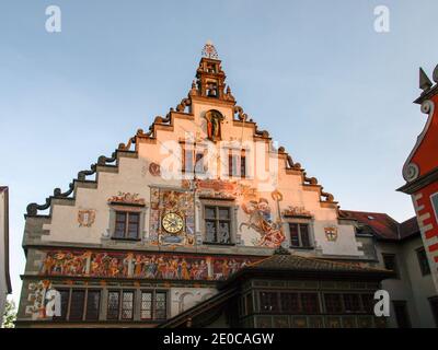 Lindau, Allemagne - 21 avril 2018 : panorama de la ville et du célèbre port Banque D'Images