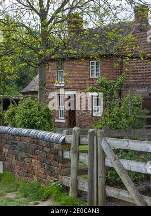 The Jerushah 'Tilted Cottage' au Black Country Living Museum à Dudley, West Midlands, Angleterre, Royaume-Uni Banque D'Images