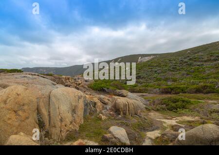 Paysage dans le parc national de Torndirrup au sud Albany en Australie occidentale Banque D'Images