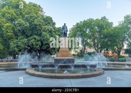 Statue de Sir John Franklin à Hobart, Australie Banque D'Images