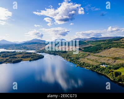 Antenne de Glen Garry, Highlands, Écosse, Royaume-Uni, Europe Banque D'Images