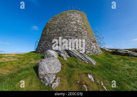 Dun Carloway Broch Tower, Isle of Lewis, Outer Hebrides, Écosse, Royaume-Uni, Europe Banque D'Images