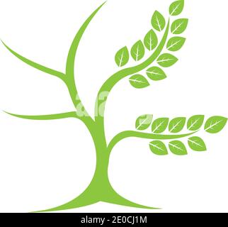 Illustration de l'icône vectorielle du modèle de logo de l'arbre Illustration de Vecteur