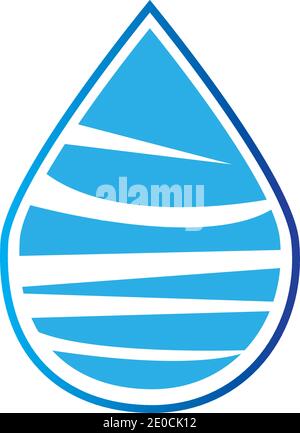 Goutte d'eau Modèle Logo vector illustration design Illustration de Vecteur