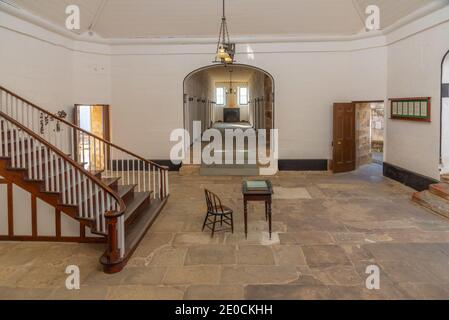 Intérieur de l'asile et prison séparée au site historique de Port Arthur en Tasmanie, Australie Banque D'Images