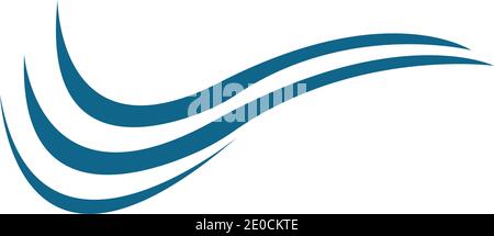 L'icône de l'onde de l'eau logo design illustration vectorielle Illustration de Vecteur