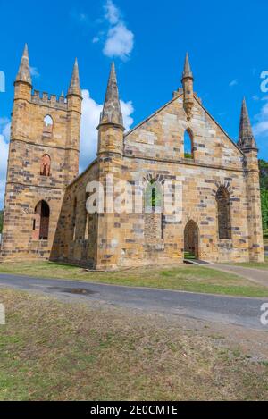 Église au site historique de Port Arthur en Tasmanie, Australie Banque D'Images