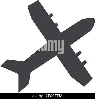 Logo avion modèle modèle illustration vecteur icône design Plan icône vecteur. Illustration de Vecteur