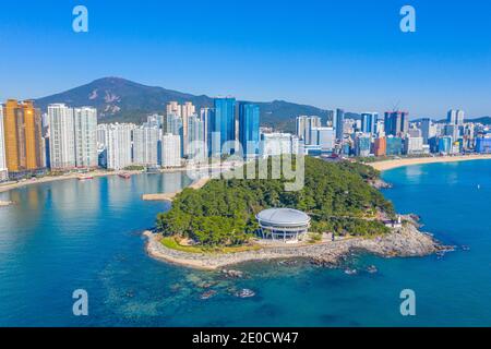 Vue aérienne de la maison de Nurimaru APEC à Busan, en République de Corée Banque D'Images