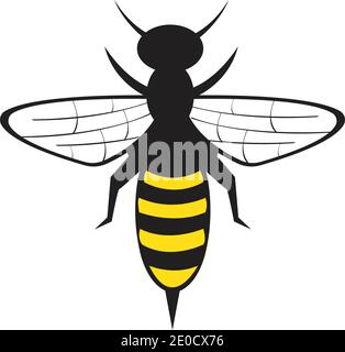 Illustration de l'icône vectorielle du logo Bee Illustration de Vecteur