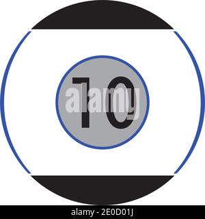 Modèle de logo de billard dessin d'icône de vecteur - boules de billard Vector Modèle de conception d'illustration à vecteur d'icône - vecteur Illustration de Vecteur