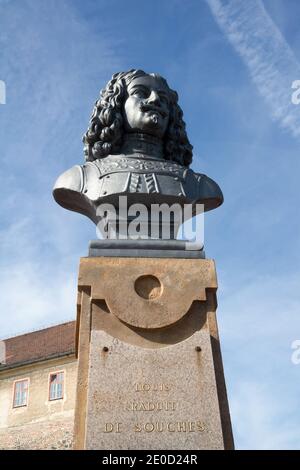 Louis Raduit de Souches, Spilberk, Brno, République Tchèque / Tchéquie - monument, monument et mémorial. Statue, sculpture et buste de guerrier, commandant, Banque D'Images