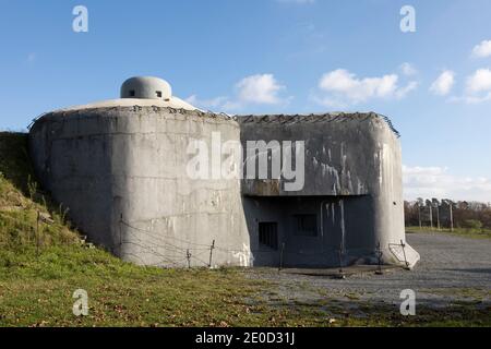 Darkovicky, République tchèque - forteresse et forteresse en béton. Bâtiment défensif de la guerre mondiale 2. Banque D'Images