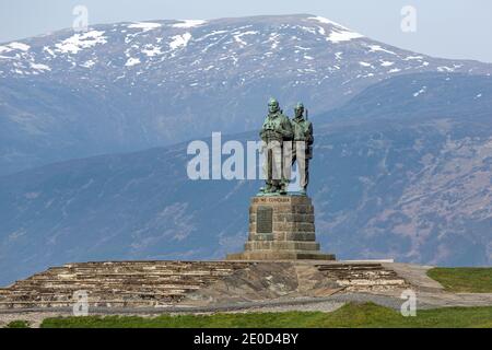 Le Mémorial Commando à Spean Bridge, près de Fort William, Highlands, Scotland, UK Banque D'Images