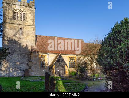 Église Saint-Jean-Baptiste à Aston Cantlow près de Henley-in-Arden, Warwickshire, Angleterre. Banque D'Images