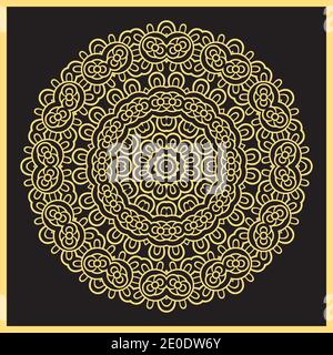 Mandala. Motif décoratif rond coloré. Éléments décoratifs.jaune Illustration de Vecteur