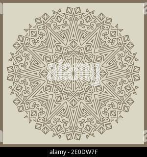 Mandala. Motif décoratif rond coloré. Éléments décoratifs. Illustration de Vecteur