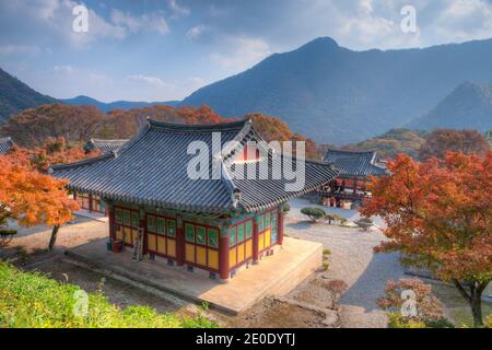 Byeongnyeonam temple au parc national naejangsan en république de Corée Banque D'Images