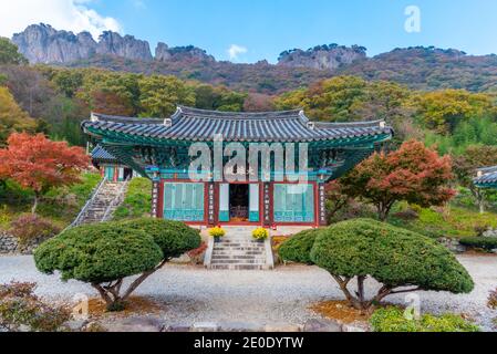 Byeongnyeonam temple au parc national naejangsan en république de Corée Banque D'Images