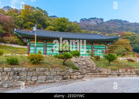 Byeongnyeonam temple au parc national naejangsan en république de Corée Banque D'Images