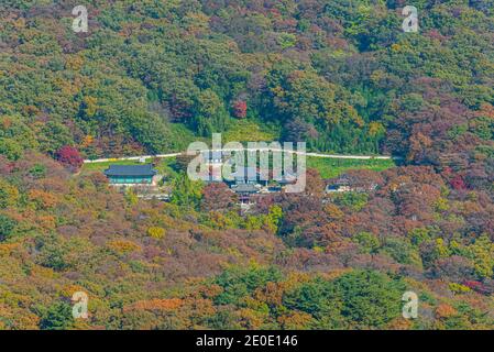 Byeongnyeonam temple au parc national naejangsan en république de Corée Banque D'Images