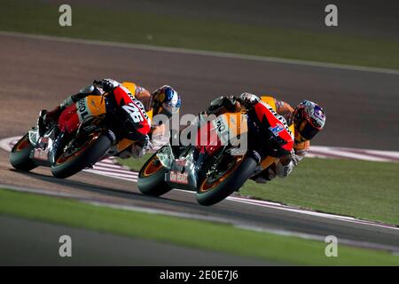 Casey Stoner de Honda HRC, pilote de MotoGP en Australie, lors de la course du Grand Prix du Qatar, le dimanche 8 avril 2012. Photo de Malkon/ABACAPRESS.COM Banque D'Images