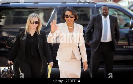 Selon le sondage, les électeurs qui ont choisi le premier choix pour le colistier de Romney sont l'ancienne secrétaire d'État américaine Condoleezza Rice. Le riz est photographié à la Heritage Foundation le 18 avril 2012 à Washington, DC, États-Unis. Photo par Olivier Douliery/ABACAPRESS.COM Banque D'Images