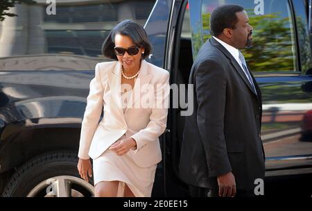 Selon le sondage, les électeurs qui ont choisi le premier choix pour le colistier de Romney sont l'ancienne secrétaire d'État américaine Condoleezza Rice. Le riz est photographié à la Heritage Foundation le 18 avril 2012 à Washington, DC, États-Unis. Photo par Olivier Douliery/ABACAPRESS.COM Banque D'Images