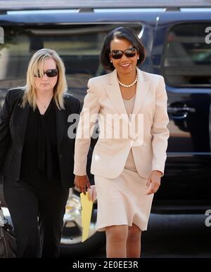 Selon le sondage, les électeurs qui ont choisi le premier choix pour le colistier de Romney sont l'ancienne secrétaire d'État américaine Condoleezza Rice. Le riz est photographié à la Heritage Foundation le 18 avril 2012 à Washington, DC, États-Unis. Photo par Olivier Douliery/ABACAPRESS.COM Banque D'Images