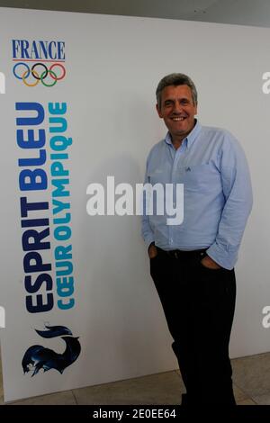 Claude Onesta, entraîneur de l'équipe française de handball, lors d'une cérémonie du Comité olympique français J-100 à Paris, en France, le 18 avril 2012. Photo de Henri Szwarc/ABACAPRESS.COM Banque D'Images