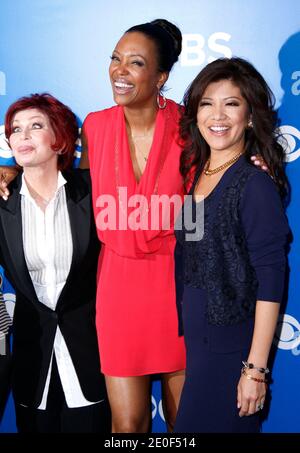 Sharon Osbourne, Aisha Taylor et Julie Chen assistent à l'événement de mise en avant du réseau CBS dans la tente du Lincoln Center à New York City, NY, États-Unis, le 16 mai 2012. Photo de Donna Ward/ABACAPRESS.COM Banque D'Images