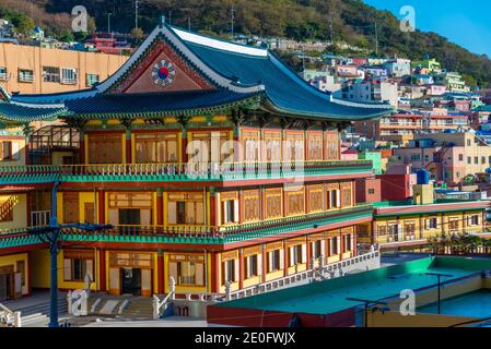 Temple au village culturel de Gamcheon à Busan, République de Corée Banque D'Images