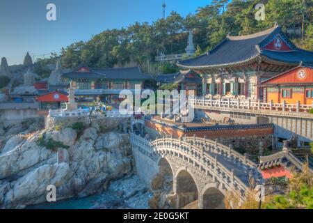 Temple de Haedong Yonggungsa à Busan, république de Corée Banque D'Images