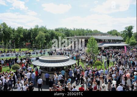 Atmosphère pendant les courses hippiques du Prix de Diane 2012 à Chantilly Horsetrack près de Paris, France, le 17 juin 2012. Photo de Nicolas Briquet/ABACAPRESS.COM Banque D'Images