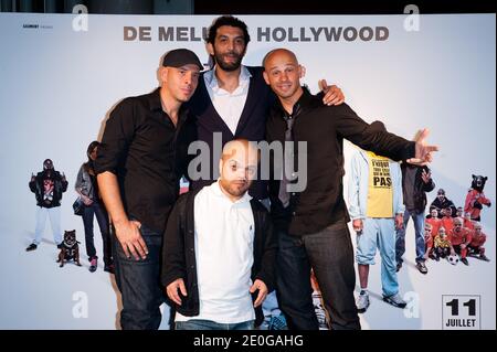 Franck Gastabide, Ramzy Bedia, Jib Pocthier et Medi Sadoun ont assisté à la première du film 'les Kaira' qui s'est tenue au Cine Cine cite Bercy Cinema le 18 juin 2012 à Paris, France. Photo de Nicolas Genin/ABACAPRESS.COM Banque D'Images