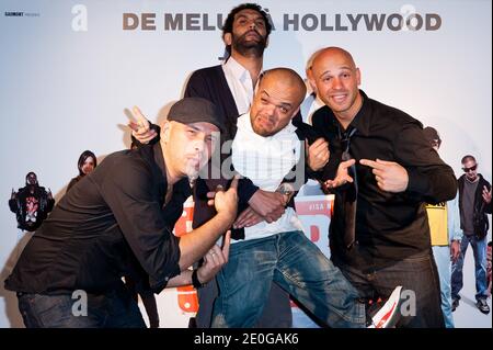 Franck Gastabide, Ramzy Bedia, Jib Pocthier et Medi Sadoun ont assisté à la première du film 'les Kaira' qui s'est tenue au Cine Cine cite Bercy Cinema le 18 juin 2012 à Paris, France. Photo de Nicolas Genin/ABACAPRESS.COM Banque D'Images