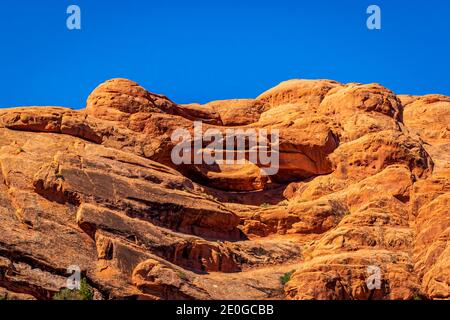 Pothole Arch dans le parc national d'Arches, Utah Banque D'Images