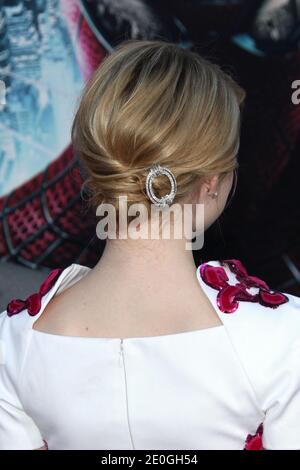 Emma Stone arrive à la première de Columbia Pictures 'The Amazing Spider-Man' qui s'est tenue au Regency Village Theatre à Westwood, Los Angeles, CA, USA le 28 juin 2012. Photo de Krista Kennel/ABACAPRESS.COM Banque D'Images