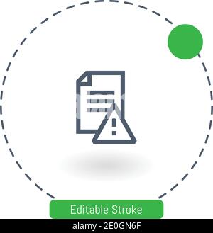 icône de vecteur de fichier corrompue icônes de contour modifiables pour le web et mobile Illustration de Vecteur