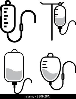 Illustration isolée vectorielle du modèle de conception d'icône de perfusion Illustration de Vecteur