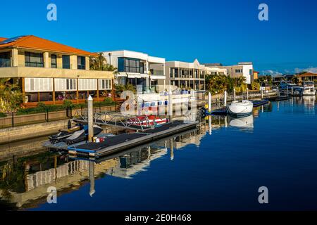 Gold Coast, Australie - Maison de luxe aux îles Sovereign, Paradise point Banque D'Images