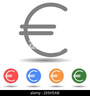 Icône de vecteur de symbole de devise euro Illustration de Vecteur
