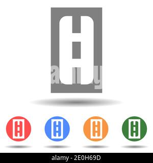 Icône de vecteur de vue de dessus de route Illustration de Vecteur