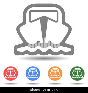 Icône de vecteur bateau de style plat Illustration de Vecteur