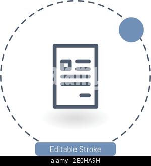 icône de vecteur de formulaire de contact icônes de contour modifiables pour le web et mobile Illustration de Vecteur